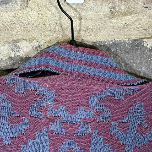 Abercrombie and Fitch Cardigan Sweater Large Purple Blue - Picture 8 of 13